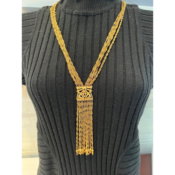 Vintage Filigree D'ORLAN  Etruscan revival Necklace Pendant 70's - Picture 2 of 16